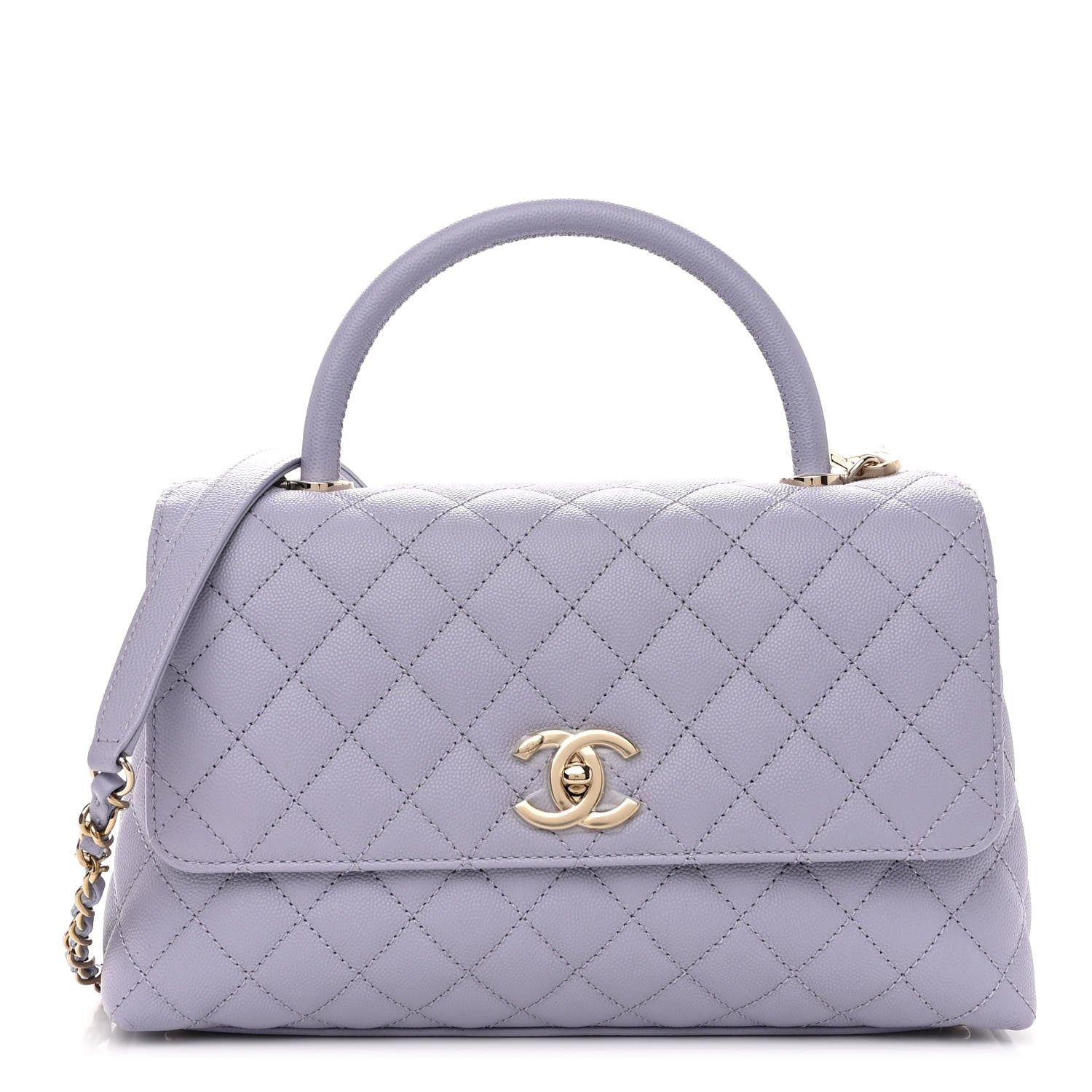 Chanel Caviar Quilted Small Coco Handle Flap Light Purple 1 of 11