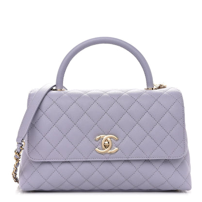 Chanel Caviar Quilted Small Coco Handle Flap Light Purple 1 of 11