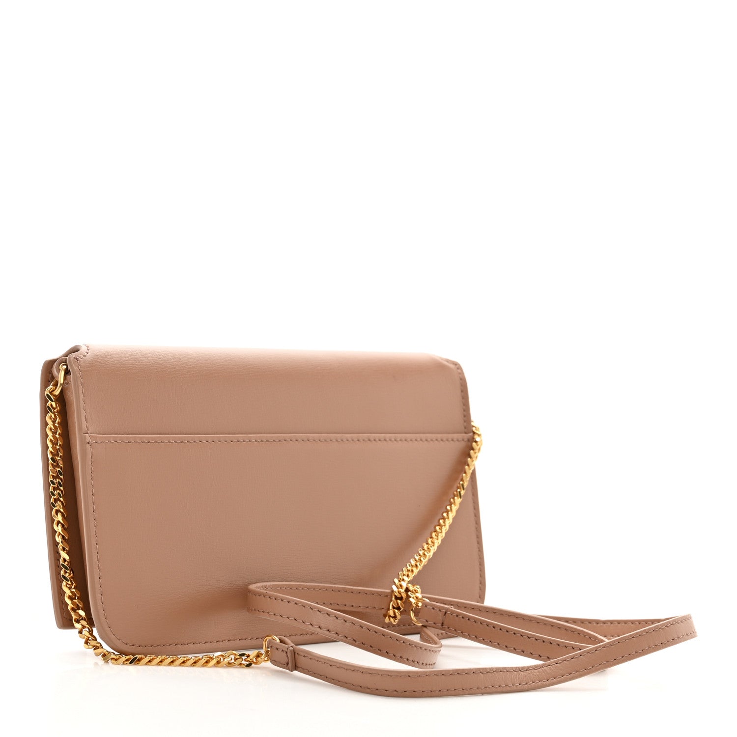 Saint Laurent Smooth Calfskin Monogram Phone Holder Crossbody Vintage Peach 3 of 11