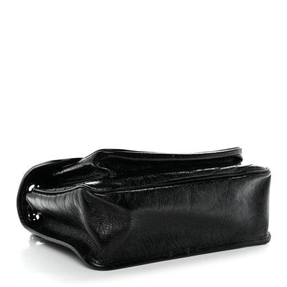 Saint Laurent Crinkled Calfskin Matelasse Monogram Medium Niki Chain Satchel Black 4 of 11