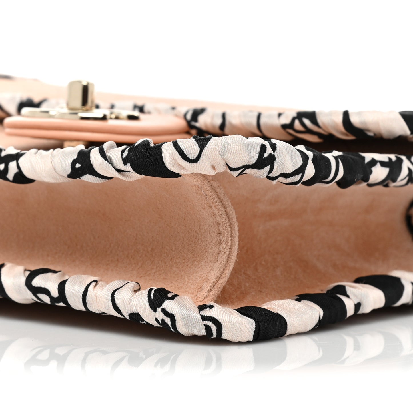 Suede Calfskin Braided Mini My Own Frame Flap Beige