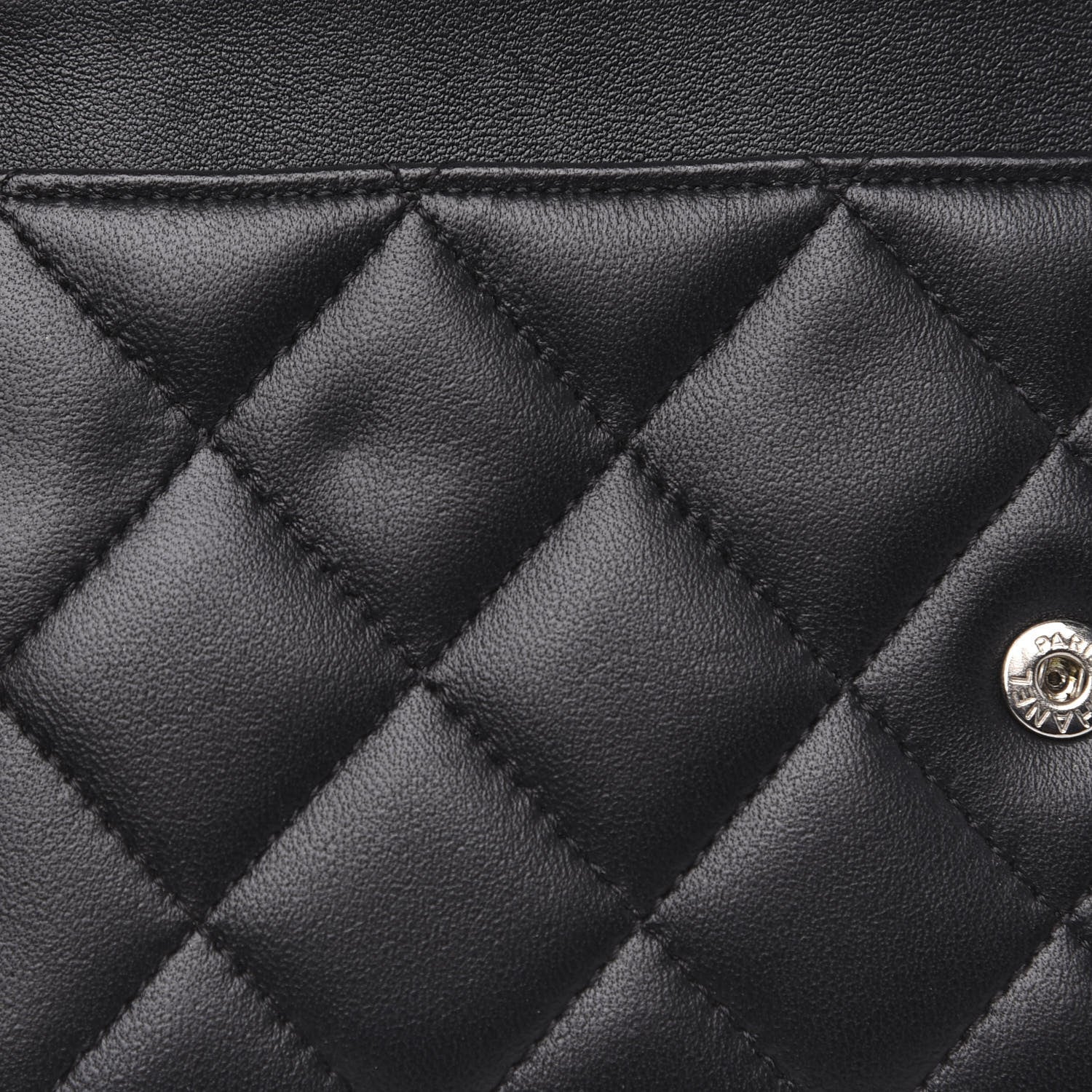 Chanel Lambskin Quilted Wallet On Chain WOC Black 13 of 14