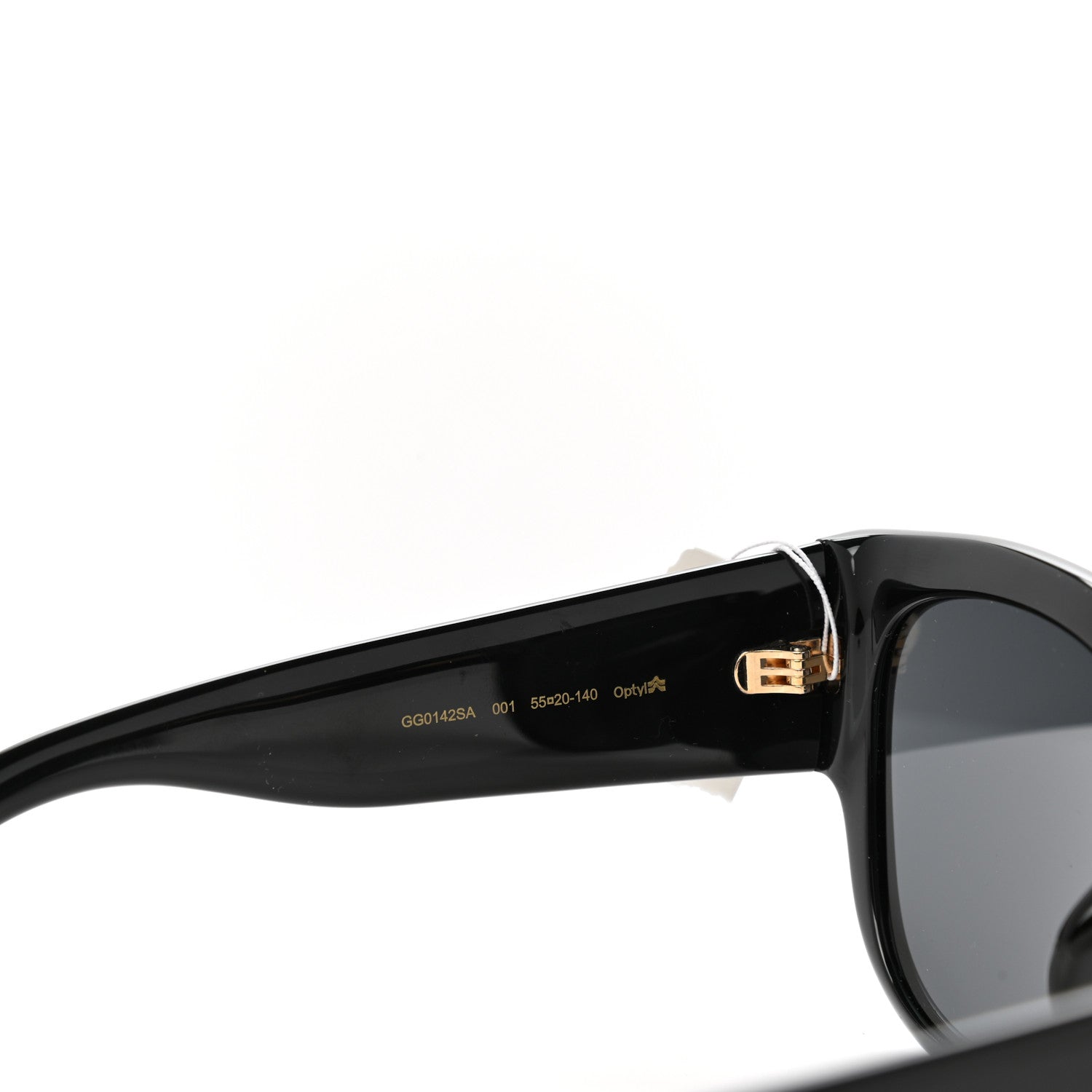 Gucci Acetate Square Frame Sunglasses GG0142SA Black 6 of 8