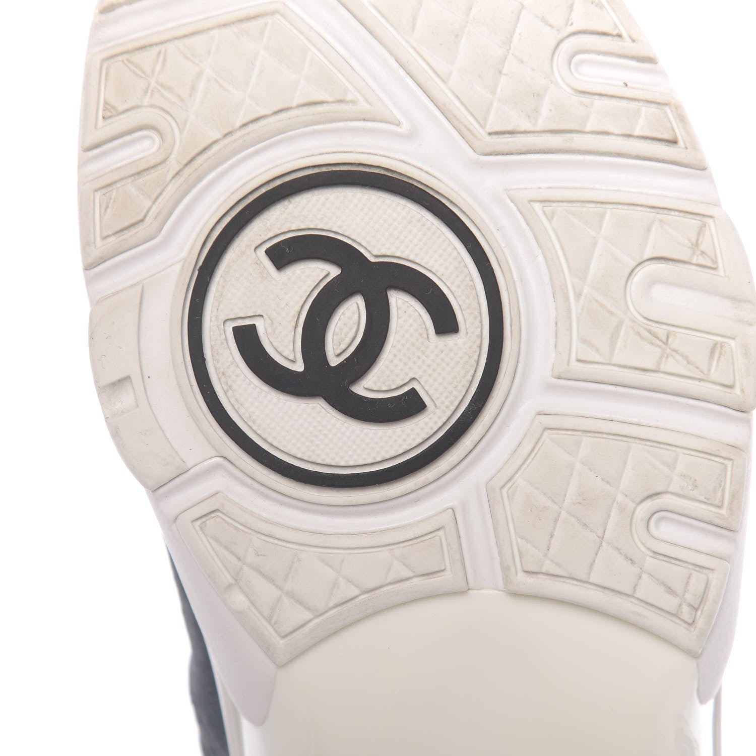 Chanel Denim Suede Calfskin CC Sneakers 36 Grey 8 of 9