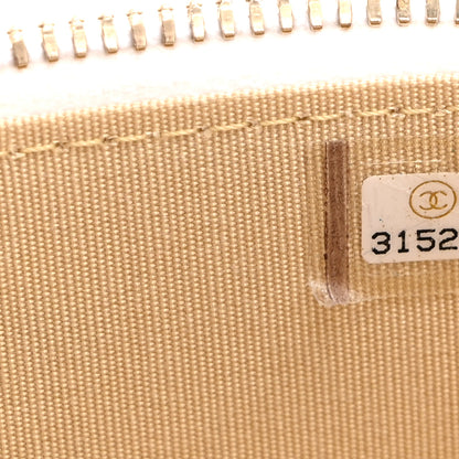 Chanel Lambskin Quilted Pearl Crush Mini Vanity Case With Chain White 7 of 10