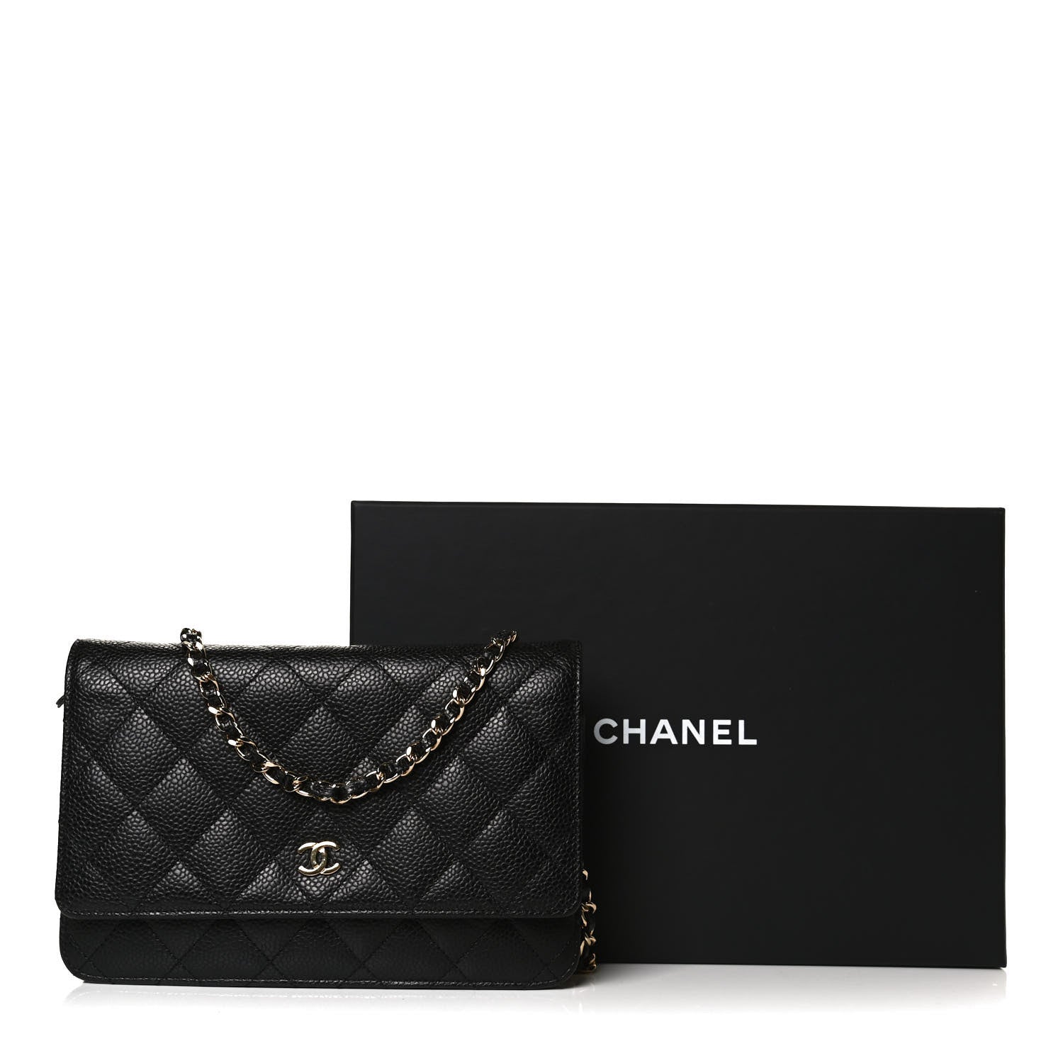 Chanel Caviar Quilted Wallet On Chain WOC Black 10 of 10
