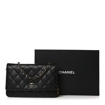Chanel Caviar Quilted Wallet On Chain WOC Black 10 of 10