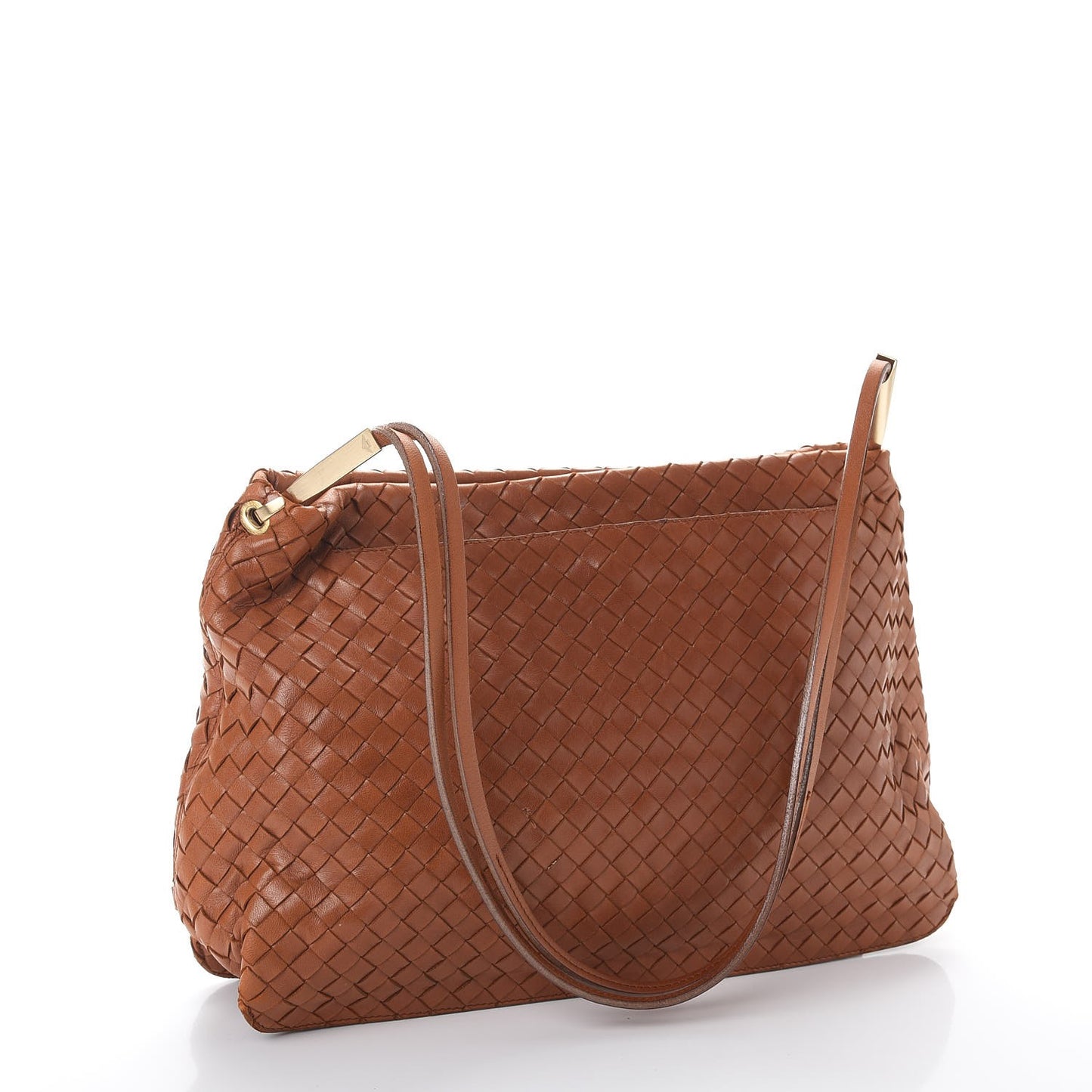Nappa Intrecciato Shoulder Bag Tan