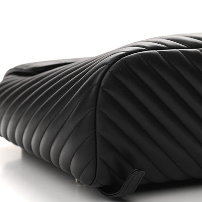 Chanel Calfskin Chevron Quilted Large Urban Spirit Backpack Black 9 of 11