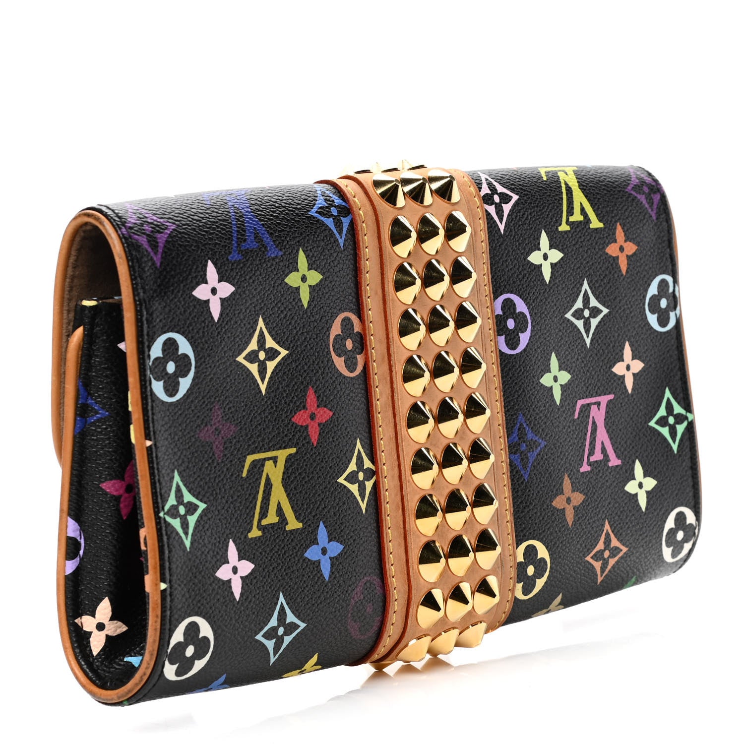 Louis Vuitton Monogram Multicolor Courtney Clutch Black 3 of 7
