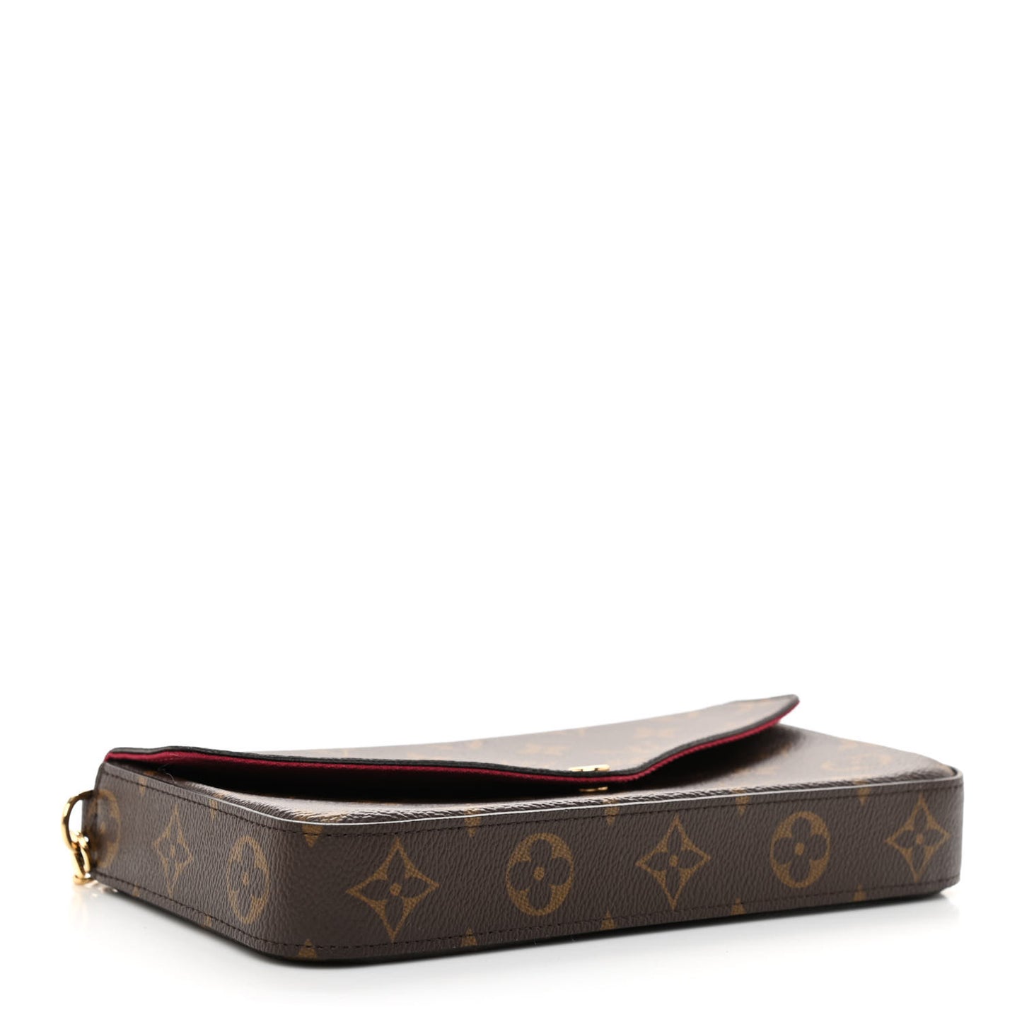Monogram Pochette Felicie Chain Wallet Fuchsia