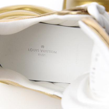 Louis Vuitton Metallic Calfskin Technical Nylon LV Archlight Sneakers 41 White Gold 9 of 10