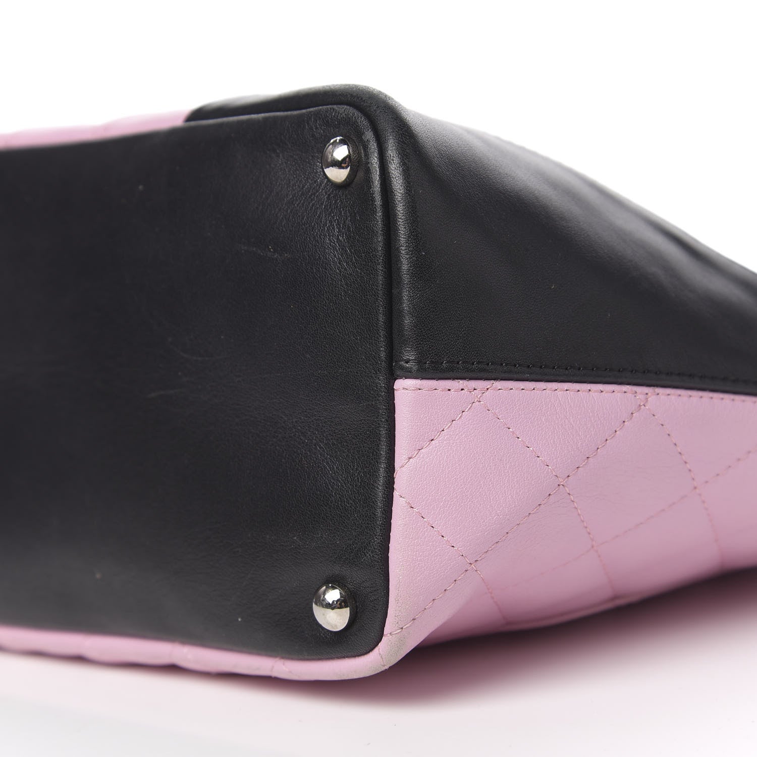 Chanel Calfskin Quilted Medium Cambon Tote Pink Black 11 of 12