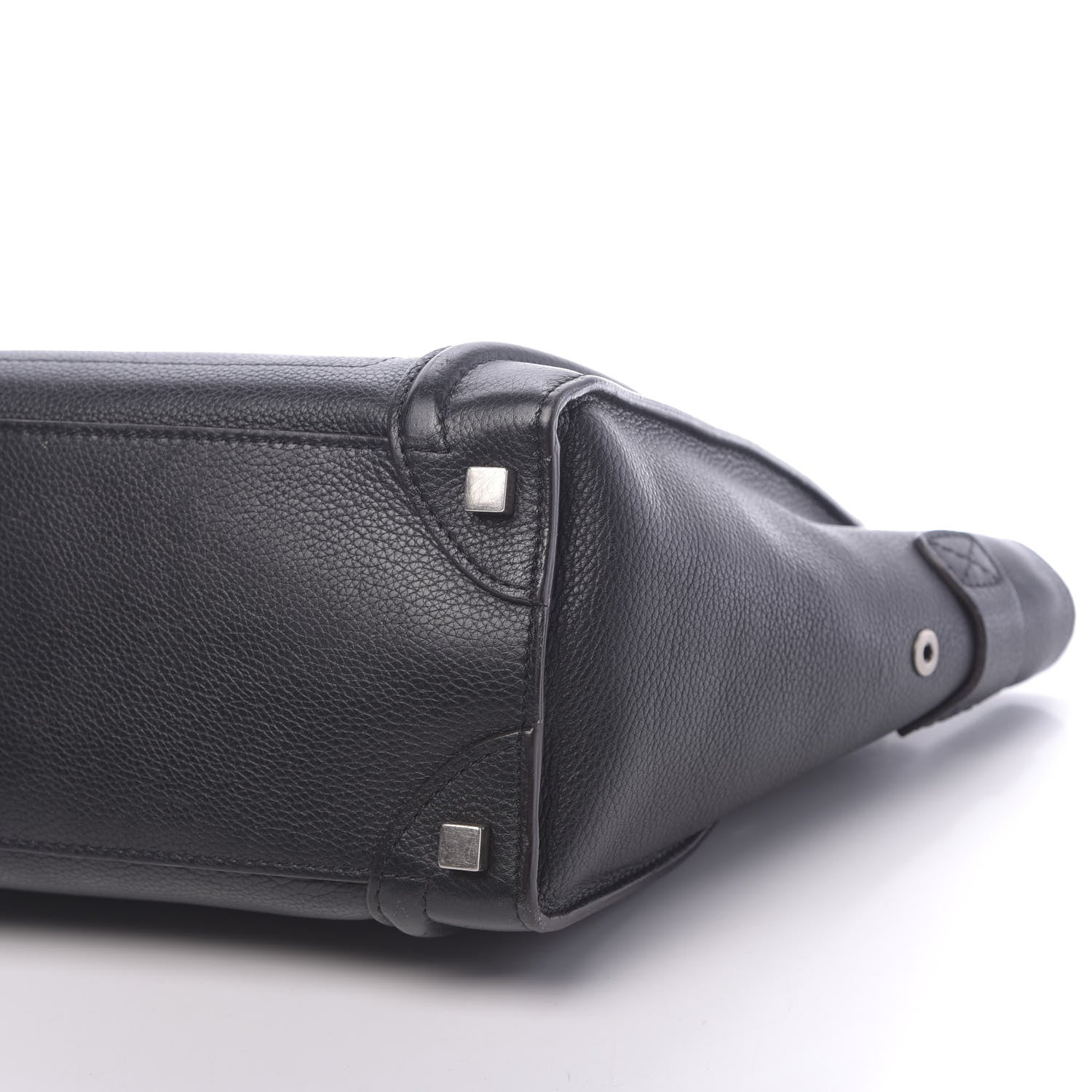 Celine Drummed Calfskin Micro Luggage Black 12 of 14