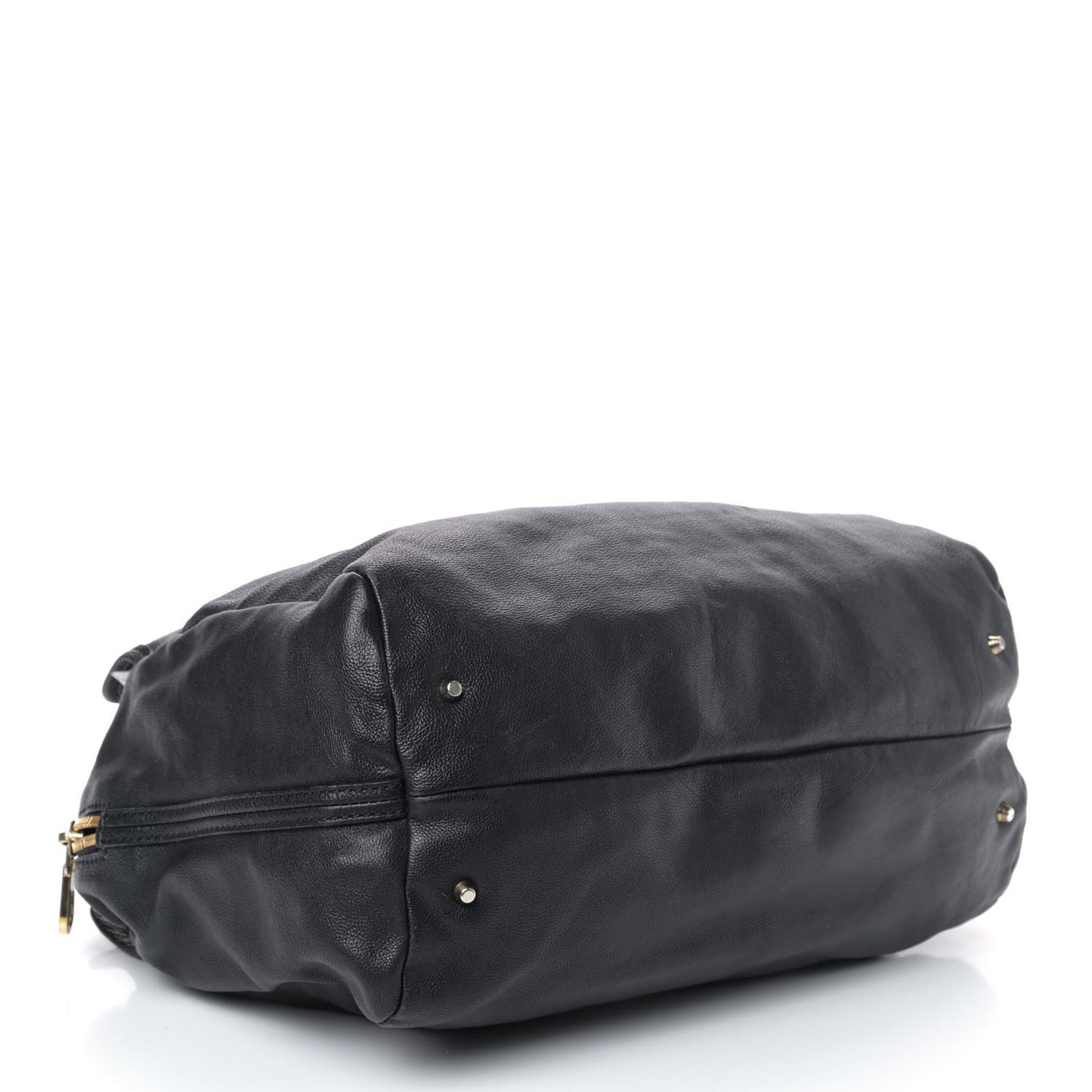 Calfskin Elsie Large Shoulder Bag Black