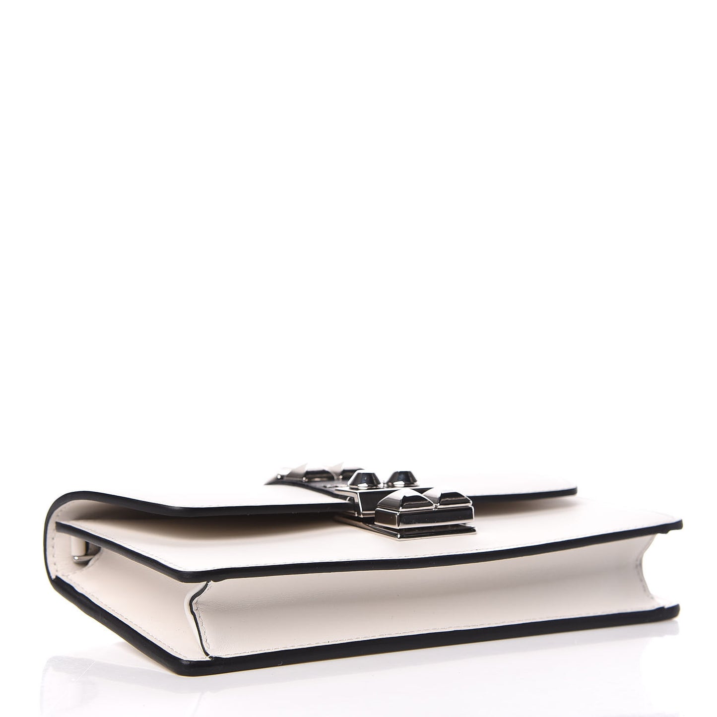 City Calfskin Studded Mini Elektra Crossbody Bag White