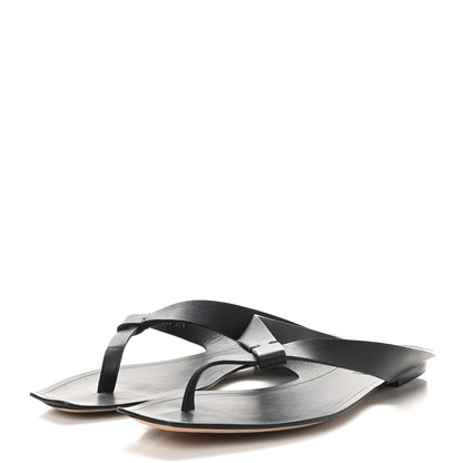 Saint Laurent Calfskin Tower 05 Slide Sandals 37.5 Black 4 of 10