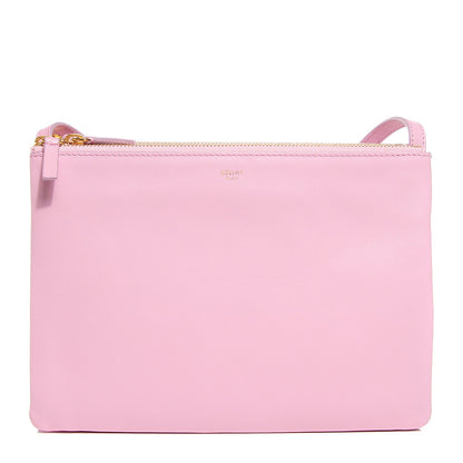 Celine Lambskin Large Trio Crossbody Bag Pink 2 of 9