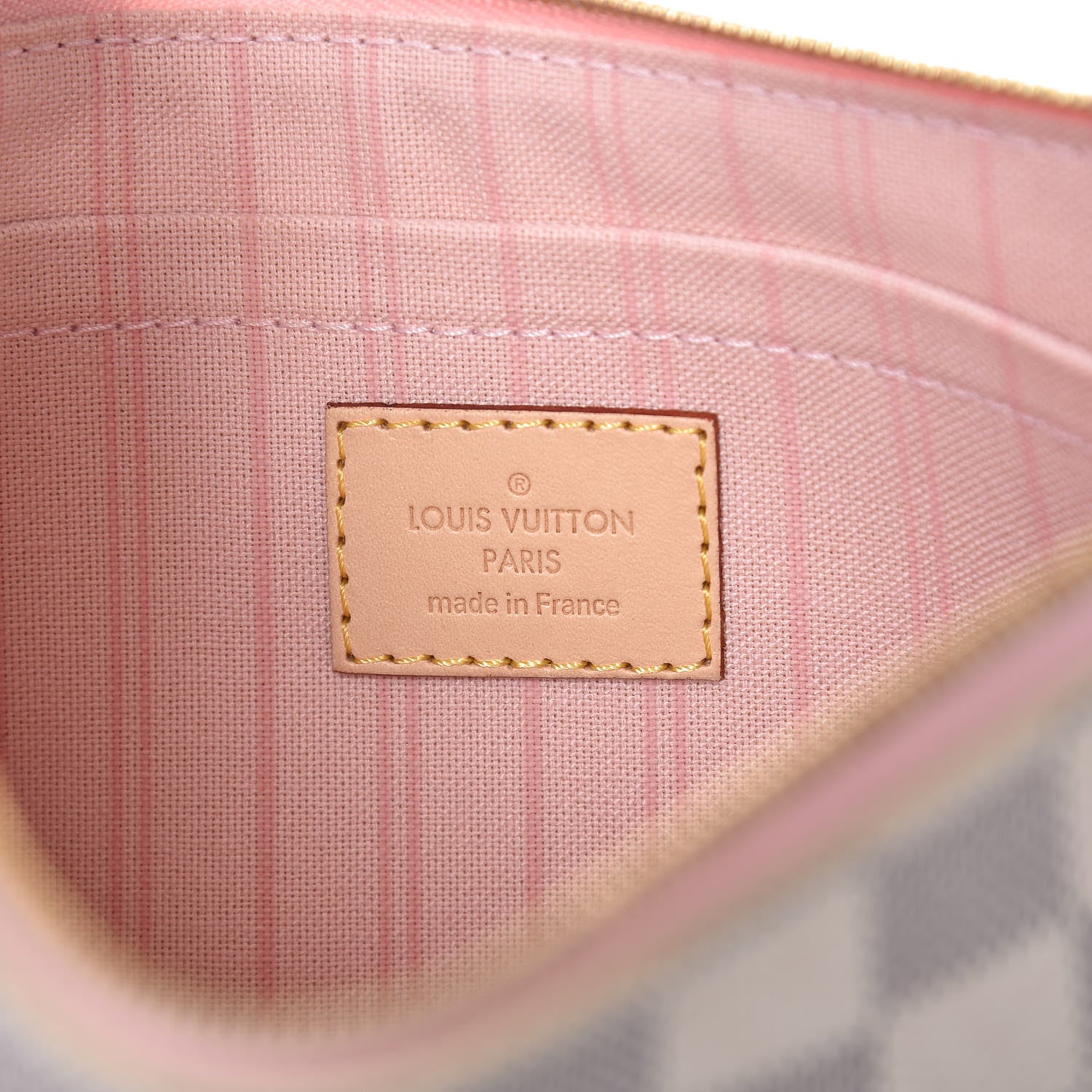 Louis Vuitton Damier Azur Neverfull MM GM Pochette Rose Ballerine 6 of 7