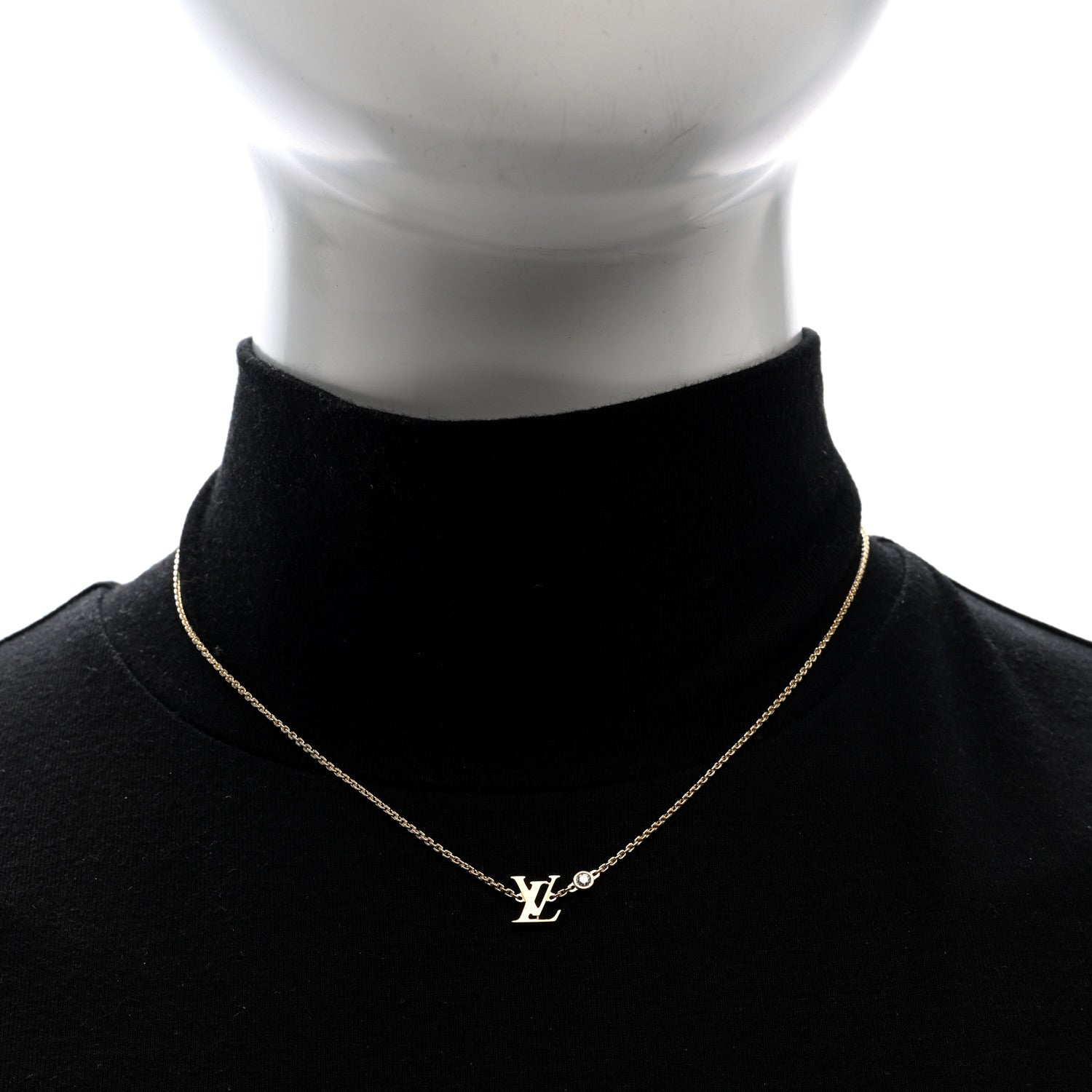 Louis Vuitton 18K Yellow Gold Diamond Idylle Blossom LV Pendant Necklace 2 of 4