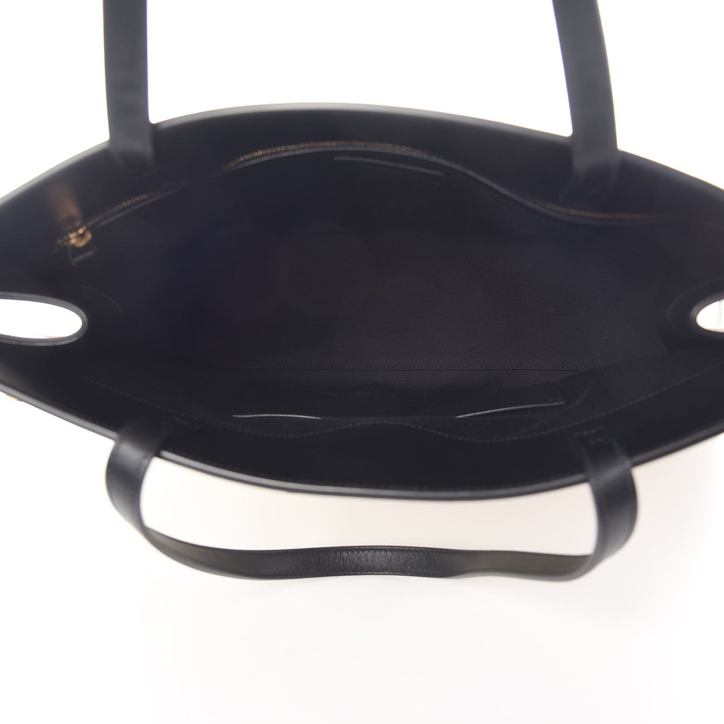 Canvas Calfskin Medium Manhattan Shopper Tote Natural Black