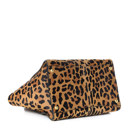 Prada Cavallino Leopard Print Twin Pocket Tote 4 of 15
