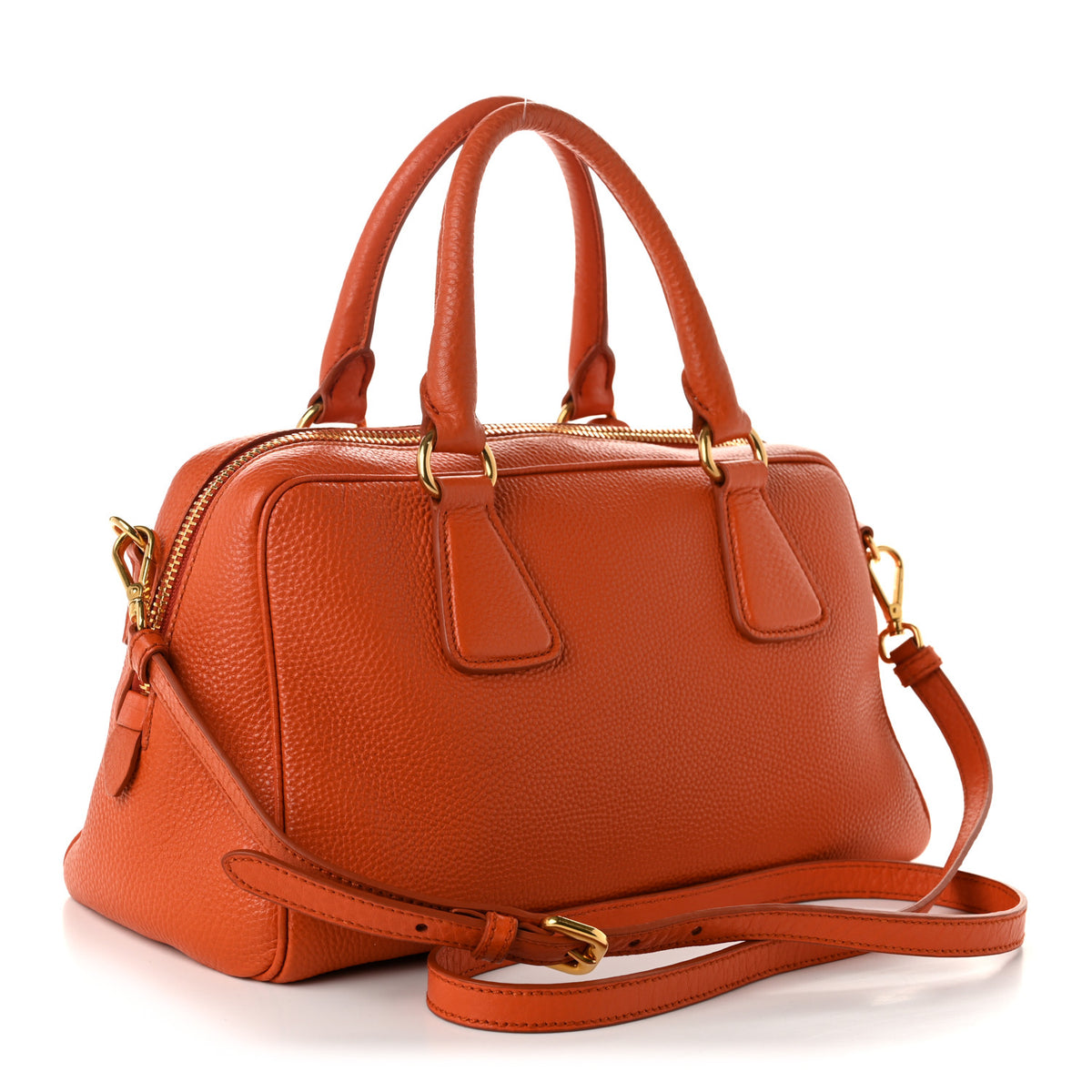 Prada Vitello Daino Bauletto Papaya 3 of 11