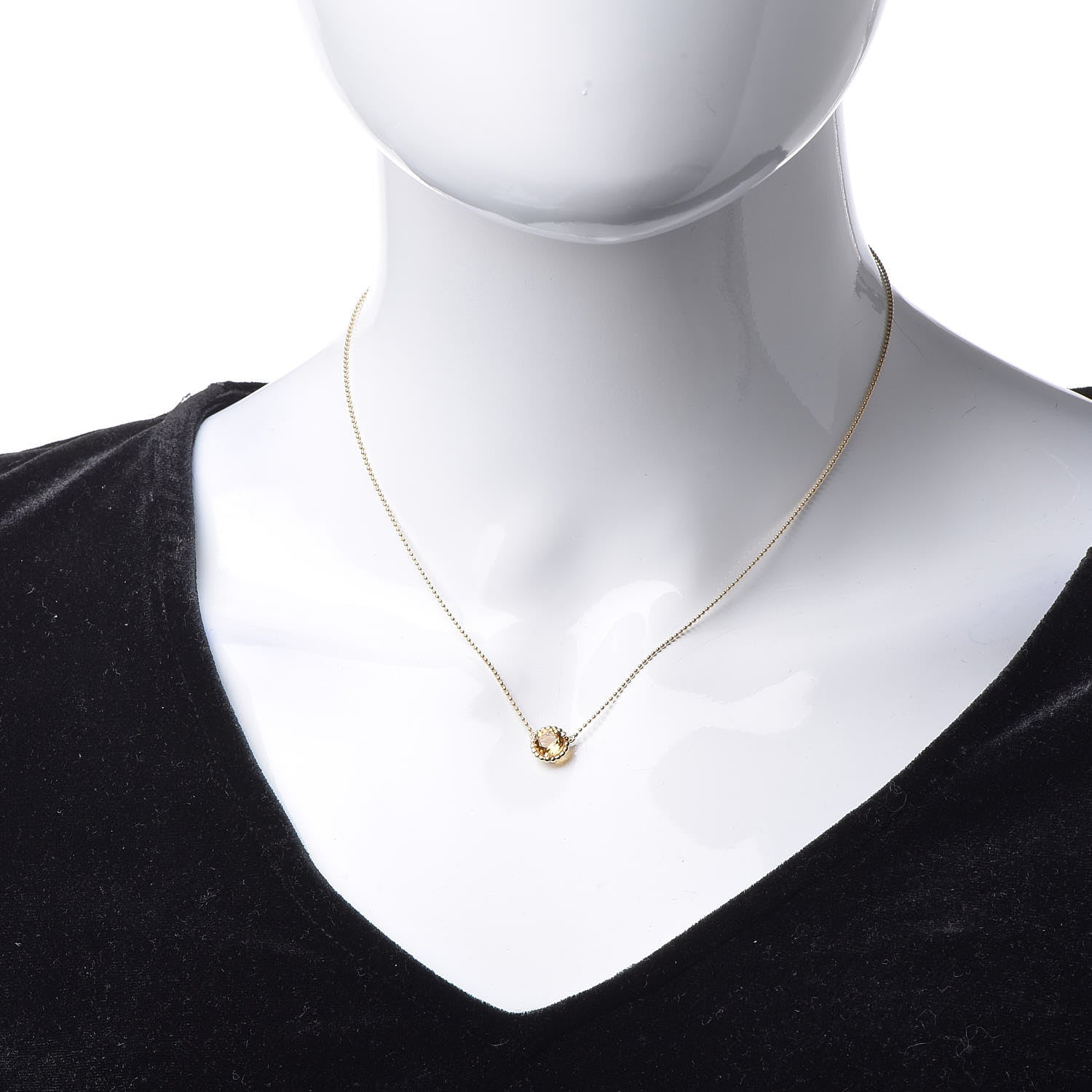 Tiffany 18K Yellow Gold Citrine Pendant Necklace 2 of 5