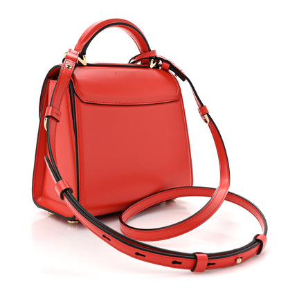 Salvatore Ferragamo SALVATORE FERRAGAMO Calfskin Gancini Mini Boxyz Red 3 of 15