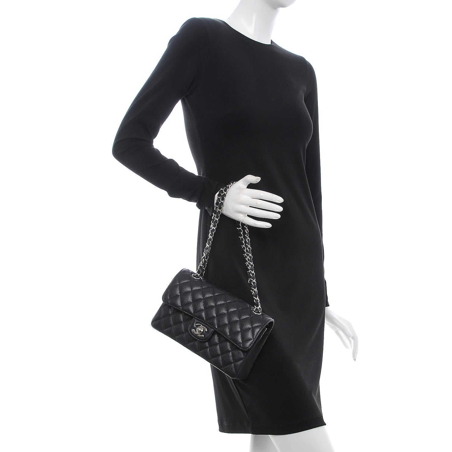 Chanel Caviar Quilted Small Double Flap Black 3 of 9