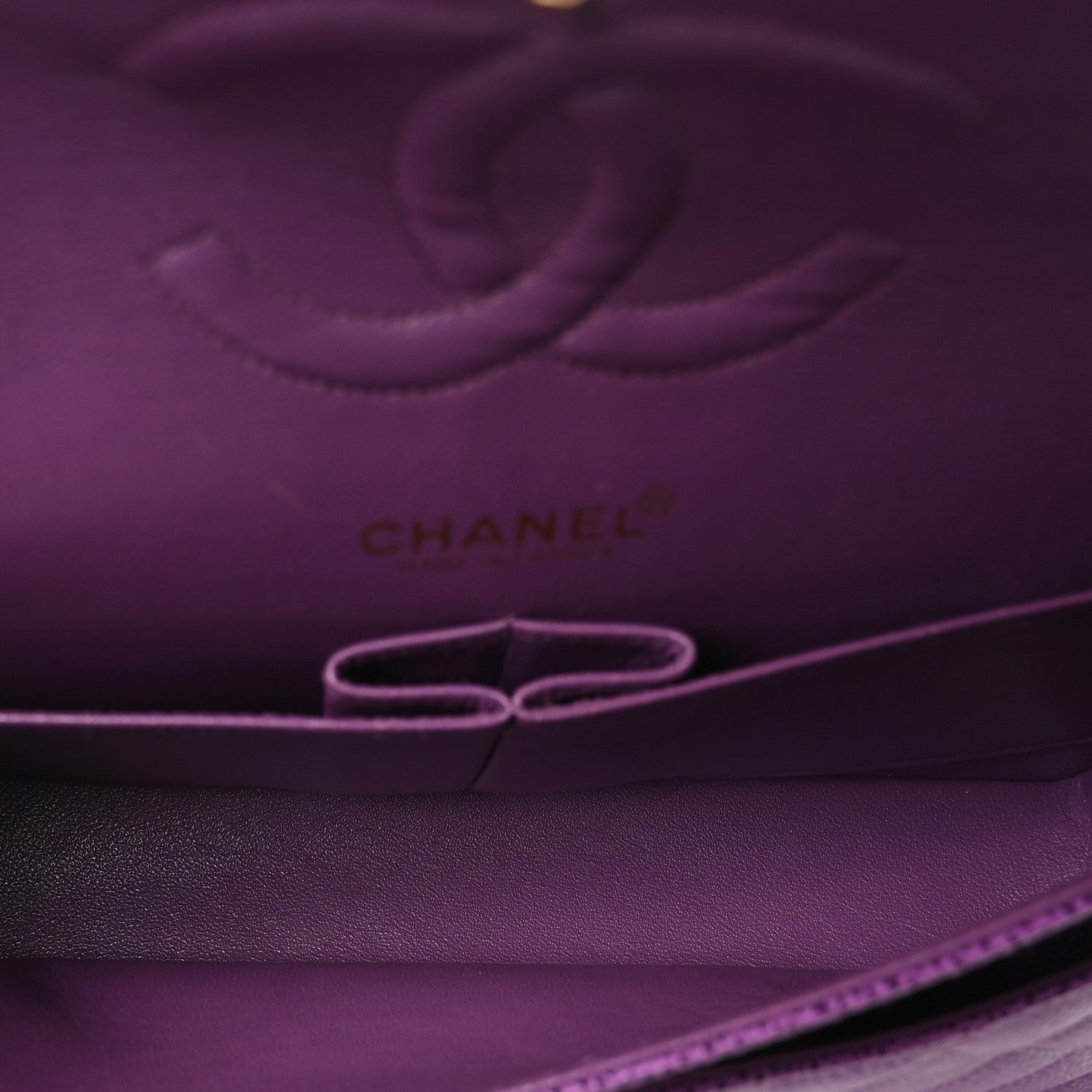 Chanel Caviar Quilted Medium Double Flap Purple 5 of 10