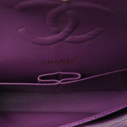 Chanel Caviar Quilted Medium Double Flap Purple 5 of 10