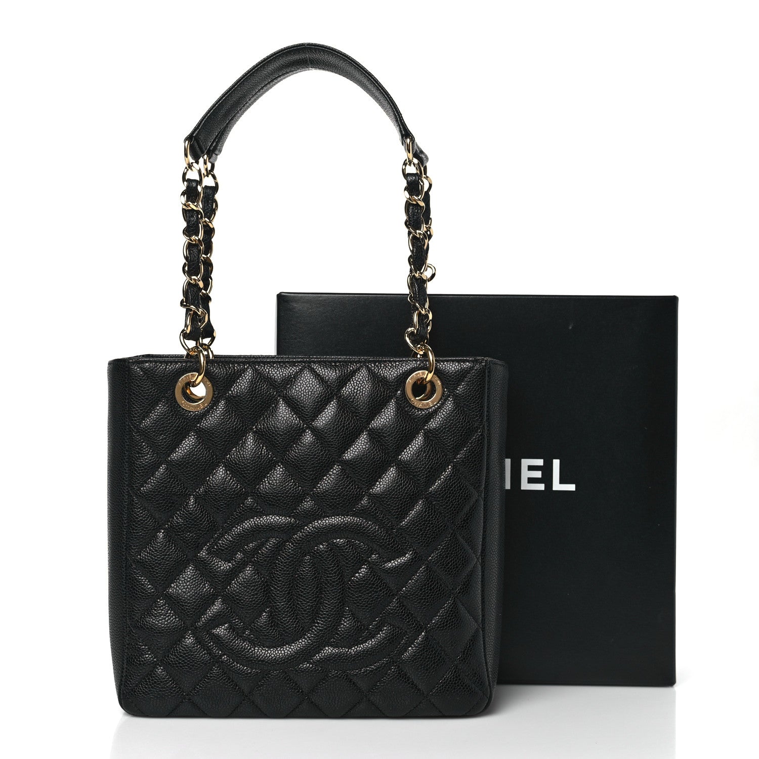 Chanel Caviar Quilted Petit Shopping Tote PST Black 10 of 10