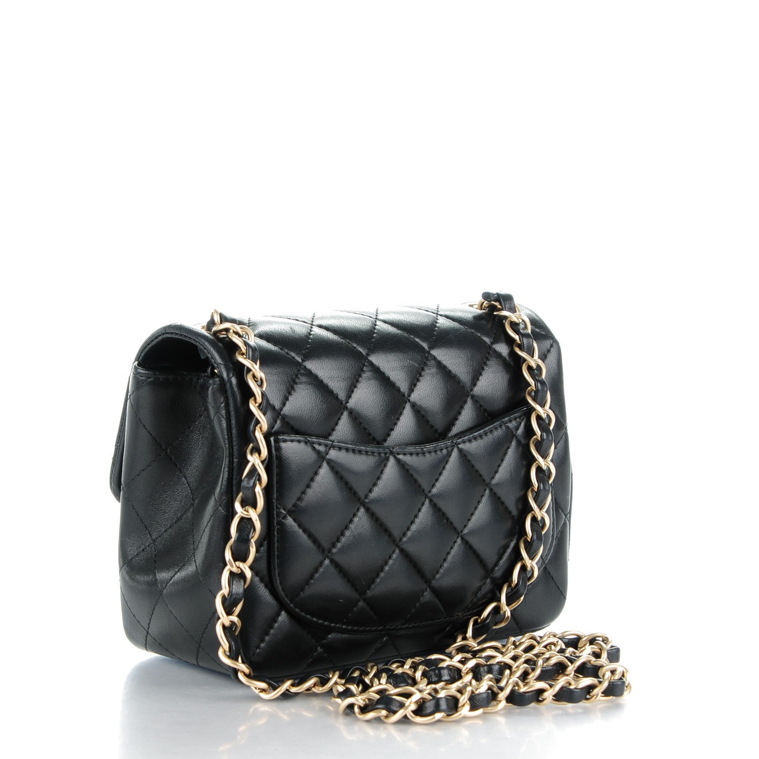 Chanel Lambskin Quilted Mini Square Flap Black 3 of 8
