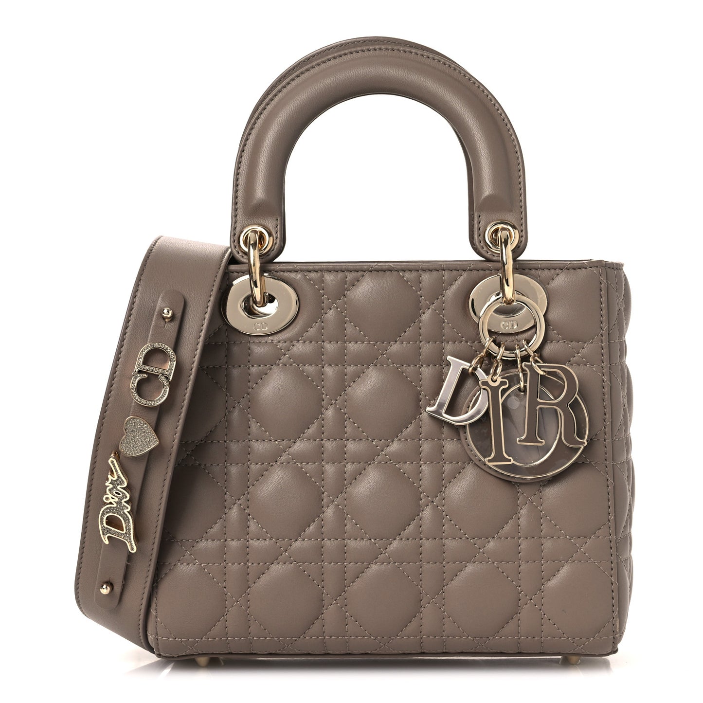 Lambskin Cannage Small My ABCDior Lady Dior Warm Taupe