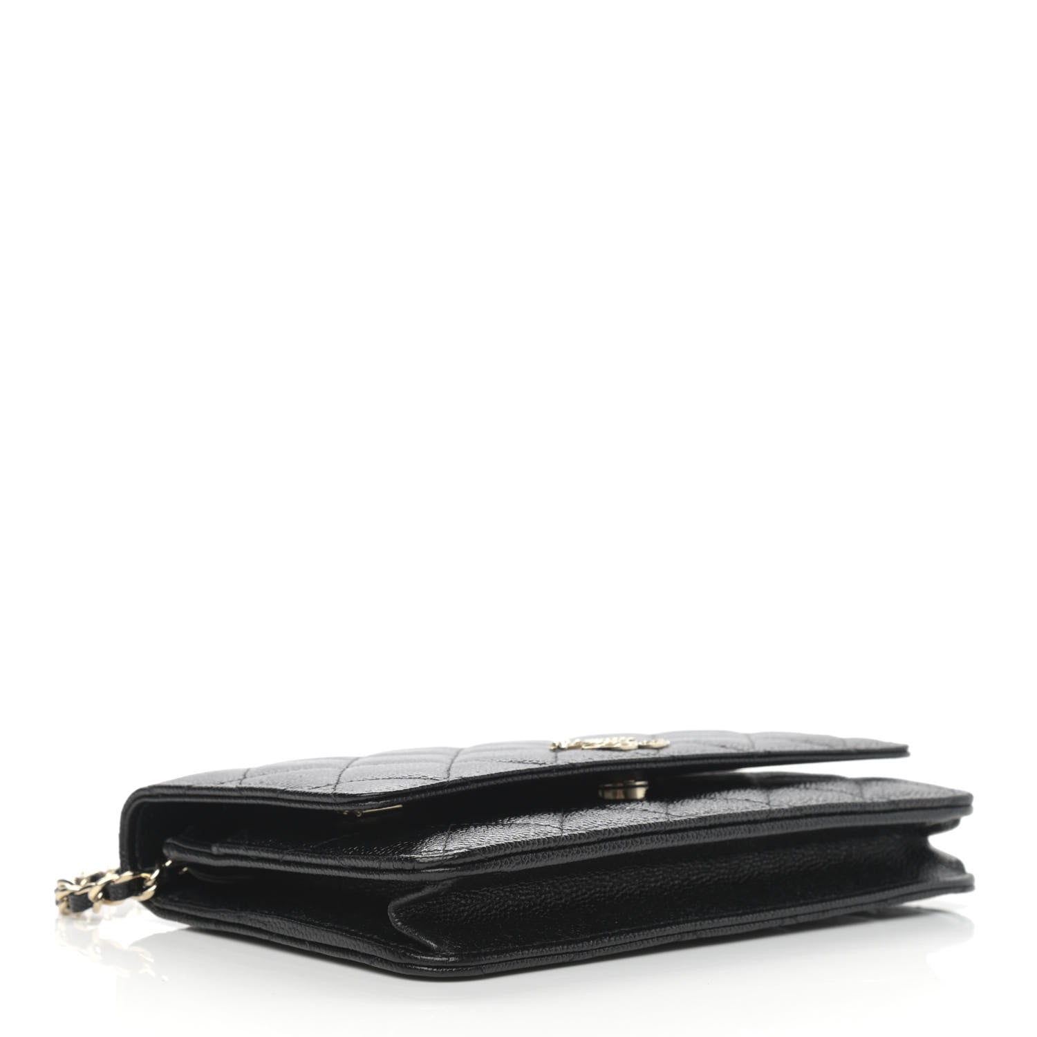 Chanel Caviar Quilted Chain CC Wallet On Chain WOC Black 4 of 12