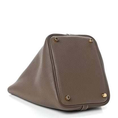 Hermes Taurillon Clemence Picotin Lock 18 PM Etoupe 3 of 4