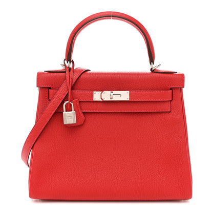 Hermes Togo Kelly Retourne 28 Rouge Casaque 1 of 12