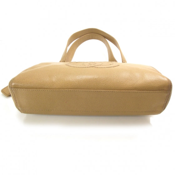 Chanel Caviar CC Shoulder Bag Beige 4 of 12