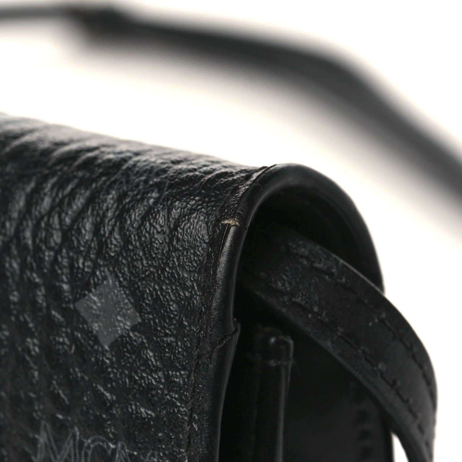 MCM Visetos Chain Wallet Crossbody Black 12 of 14