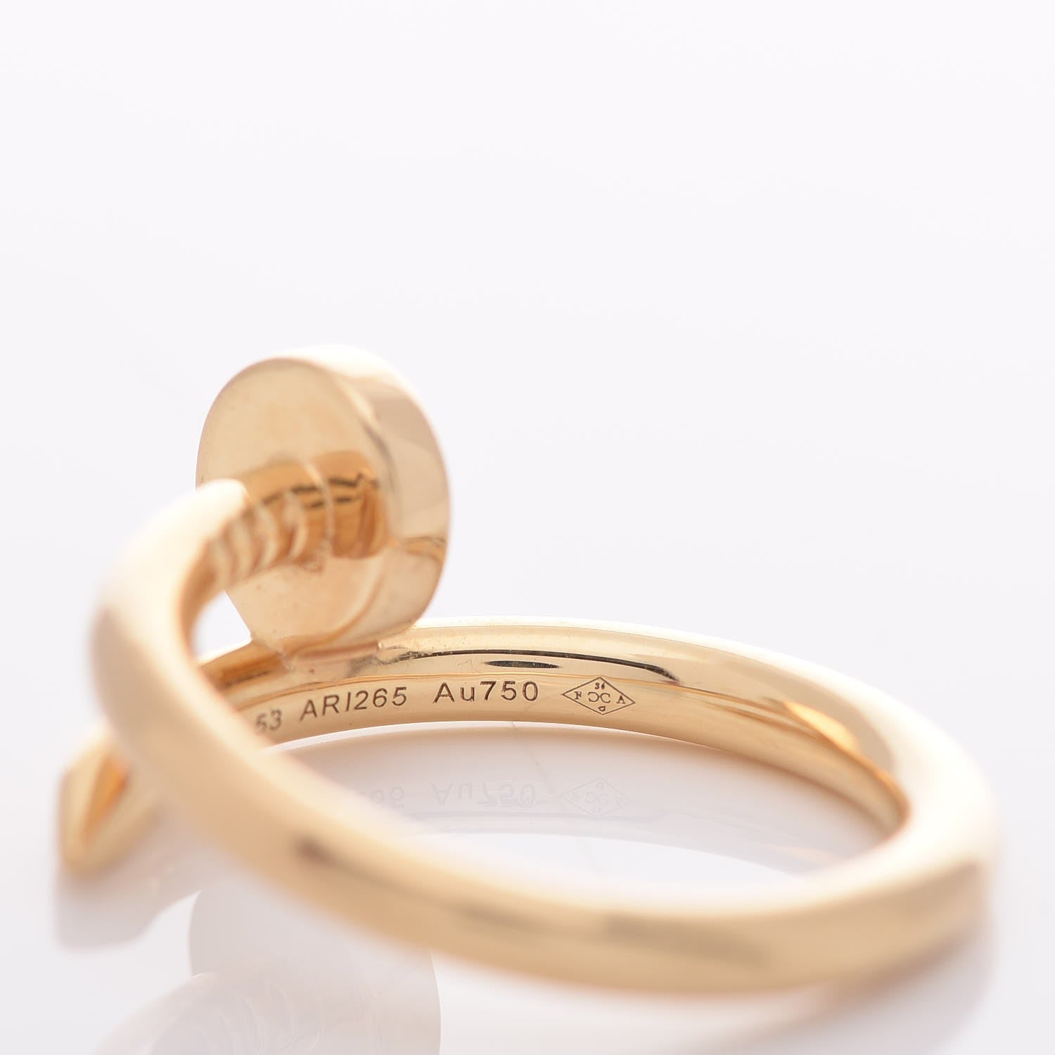 Cartier 18Kゴールド リング Cartier 18K Yellow Gold Juste Un Clou Ring 53 6.25 301991