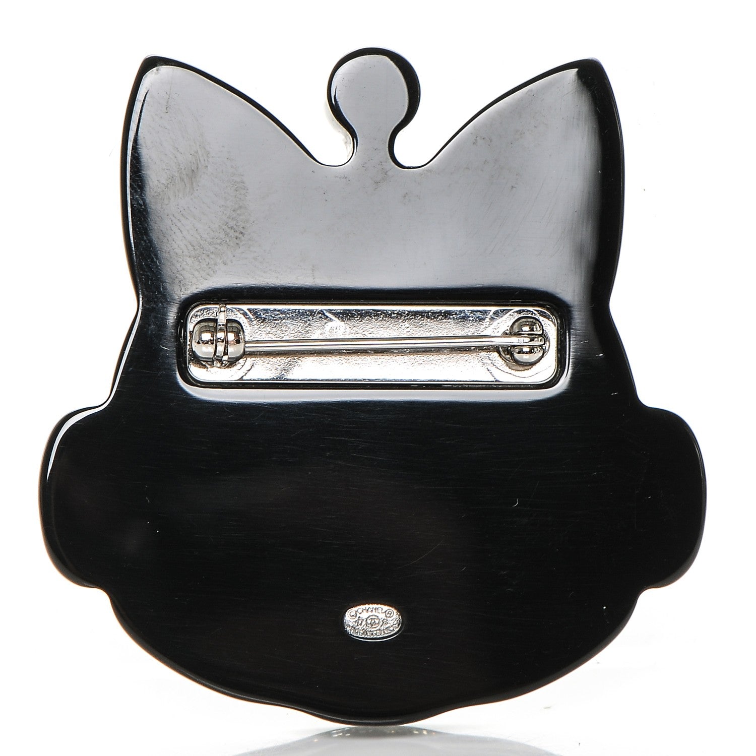 Chanel Resin Emoji Robot Cat Brooch Silver Blue 3 of 4