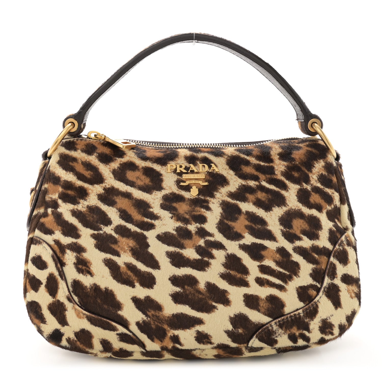 Prada Calf Hair Leopard Print Bag Avorio 1 of 13