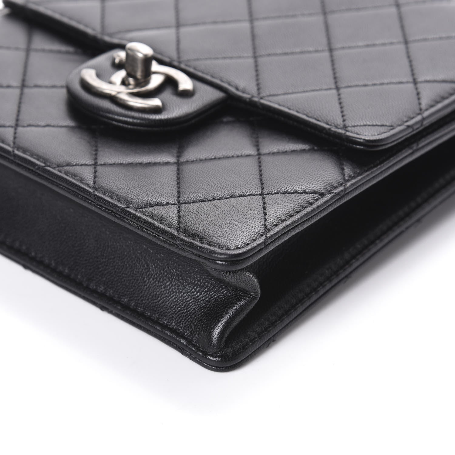 Chanel Goatskin Quilted Acrylic Beads Flap Black 10 of 10