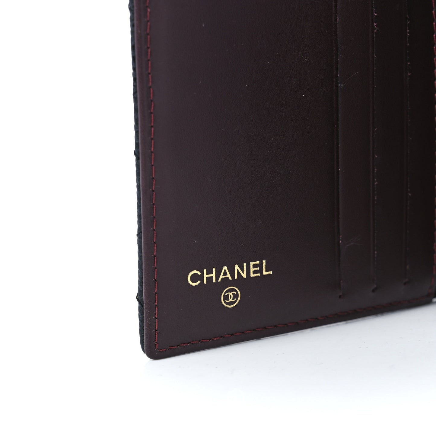Caviar Quilted Compact French Flap Wallet Black