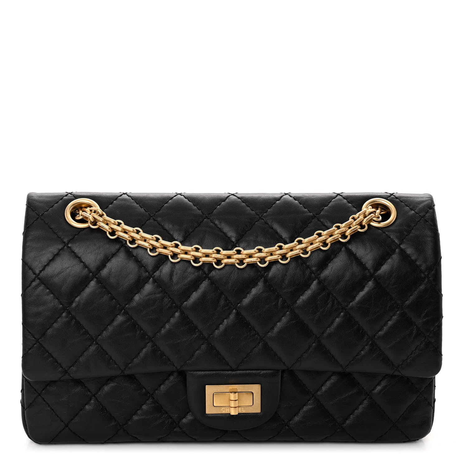 Chanel Aged Calfskin Quilted 2.55 Reissue 225 Flap Black 1 of 9