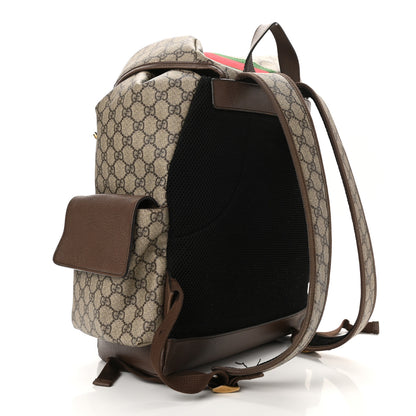 Gucci GG Supreme Monogram Medium Ophidia Double Buckle Backpack Brown 3 of 12