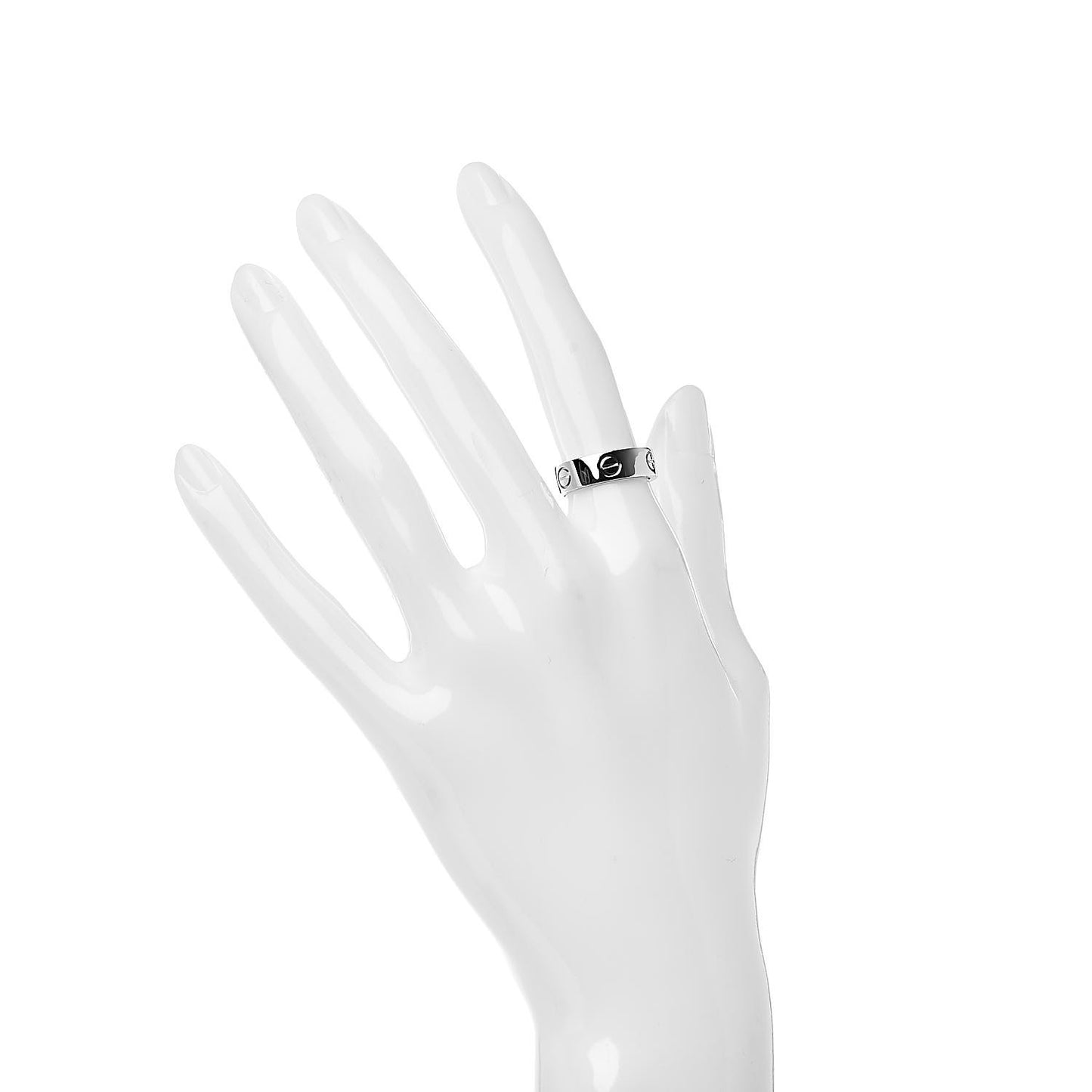 18K White Gold 5.5mm LOVE Ring 51 5.75