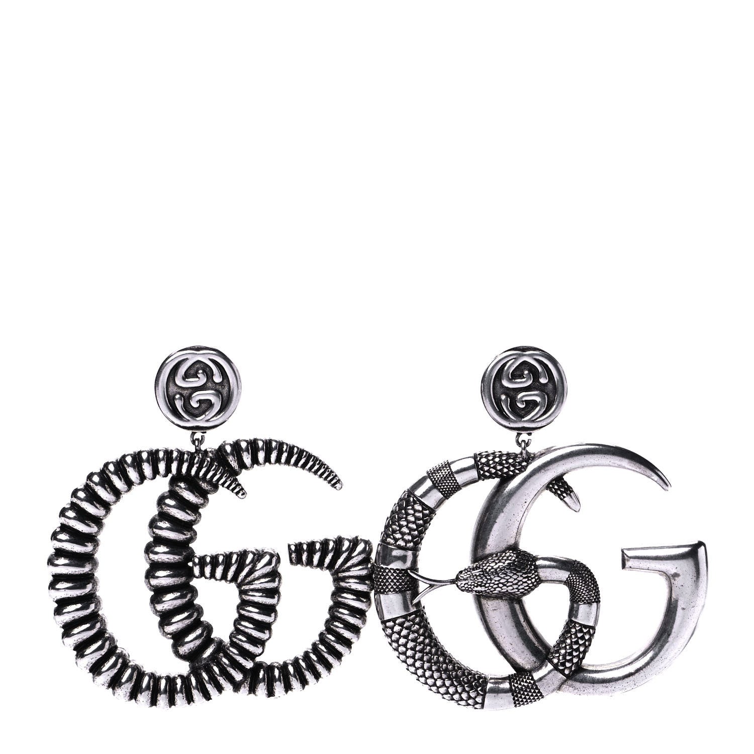 Gucci Interlocking GG Earrings Silver 1 of 3
