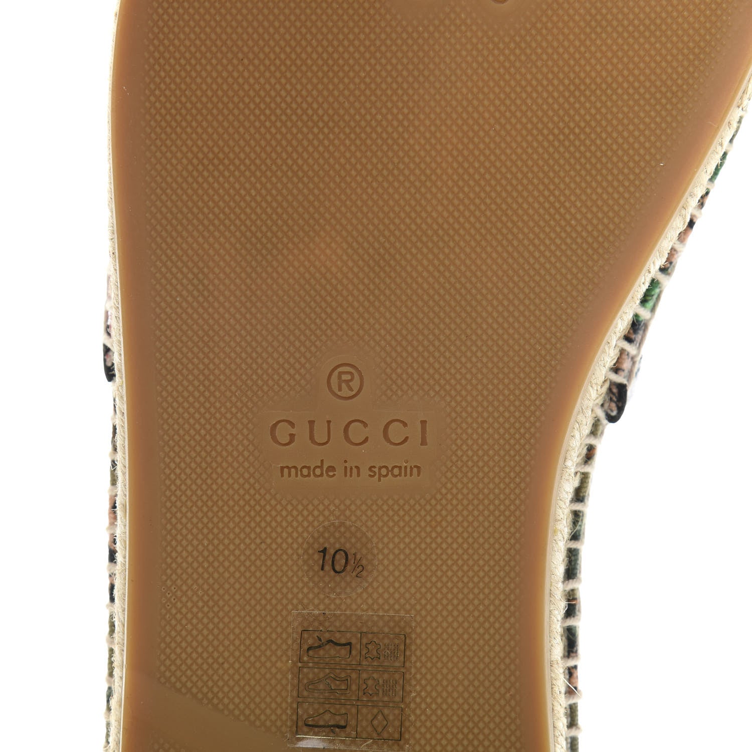 Gucci Canvas Flora Snake Print Mens Espadrilles 10.5 Militare Multicolor Black 7 of 9